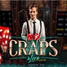 Live Craps slot logo by Evolution at Wild Robin Casino